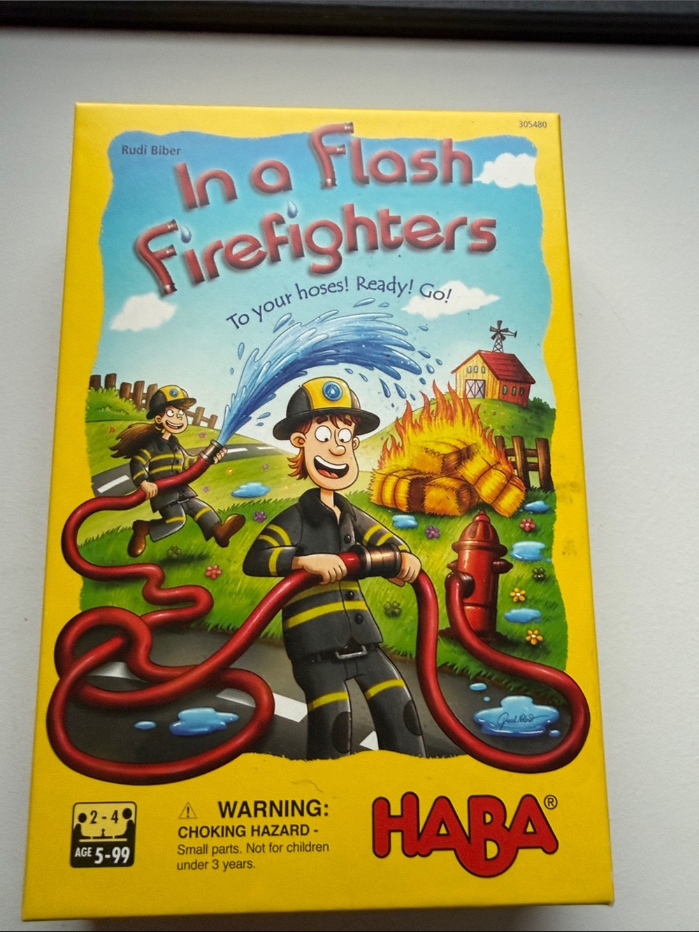 HABA In a Flash Firefighters Kids Game - Yellow